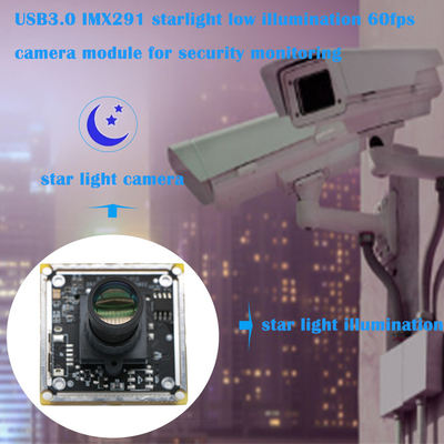 Módulo bajo de la cámara de la iluminación 60fps de la luz de las estrellas de USB2.0 IMX291 para la supervisión de seguridad
